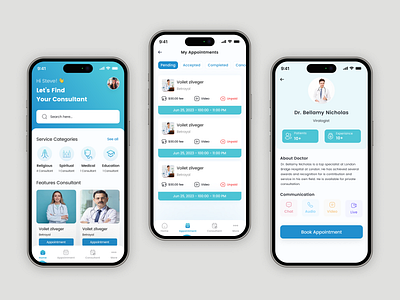 Doctor App UI designs, themes, templates and downloadable graphic