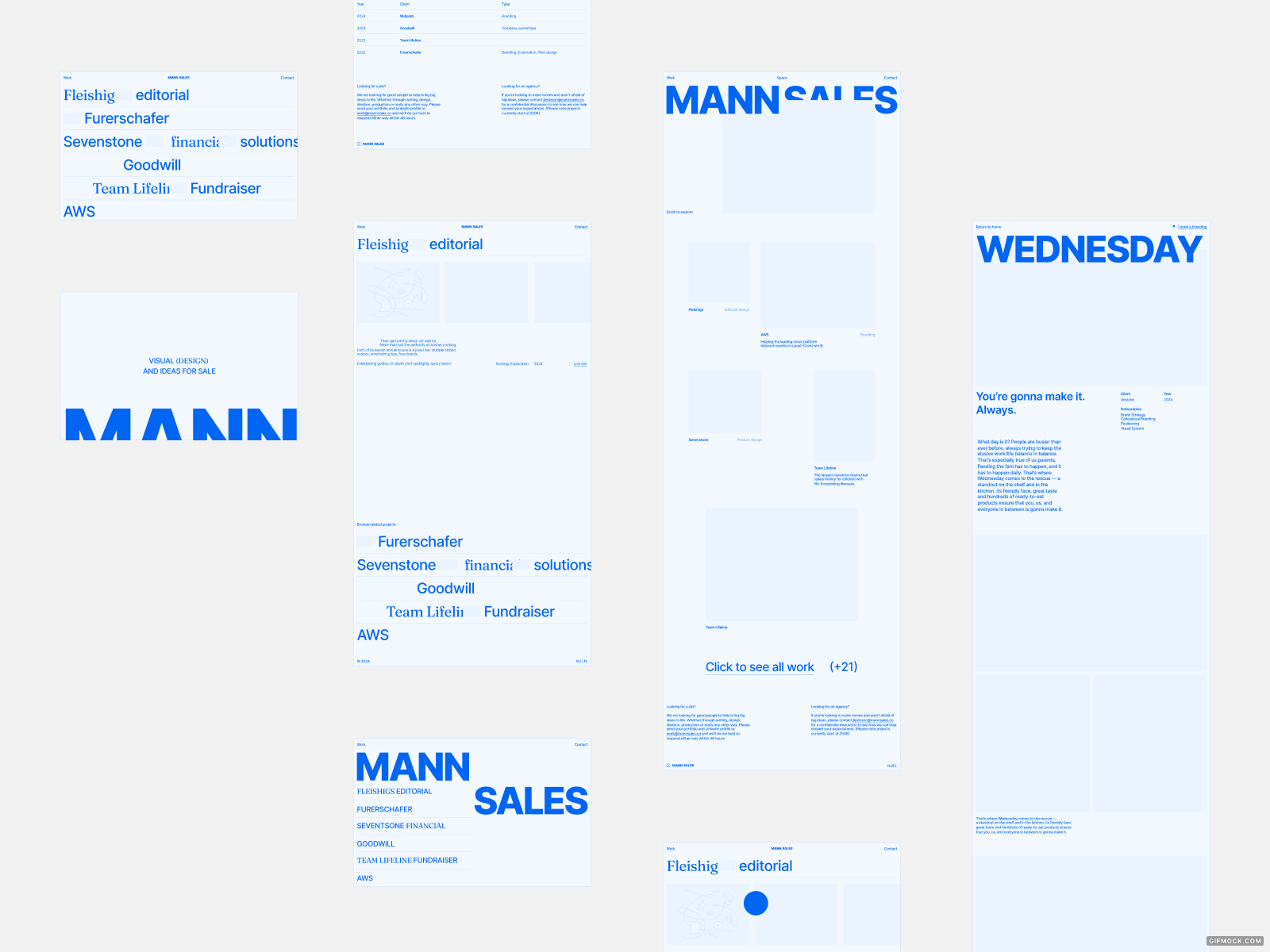 Mann - Misc Wireframes landing lo fi low fidelity portfolio wireframes