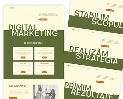 Digital Marketing Agency Website Design bigtext digital marketing landing page design ui ux uxui designer uxuidesign web designer webdesign