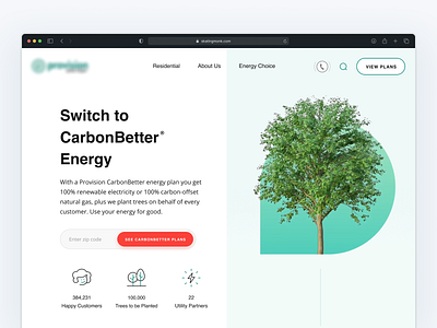 Hero design for Clean Energy Organization ui ux website