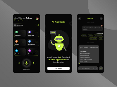 AI Chatbot Mobile App branding dashboard design graphic design illustration logo mobile design mobileapp ui web design