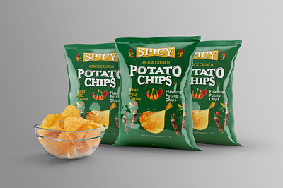 Potato Chips Packaging branding graphic design label design packagaing product packaging