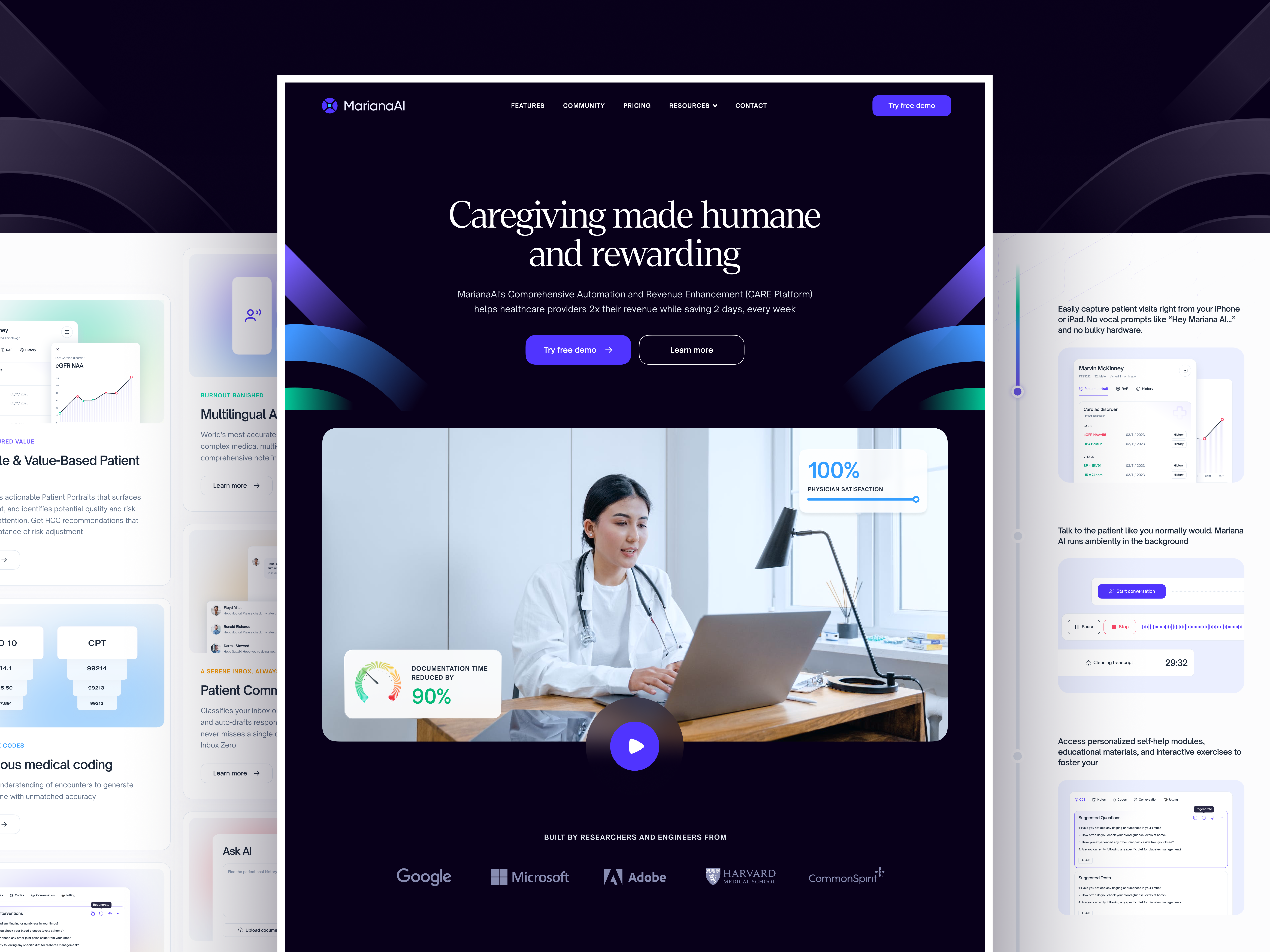 Healthcare AI website ai ai website audio to text cds chat gpt doctor app doctor appointment encounter health tech healthcare healthcare providers medical ai medical assistance medical co pilot medical coding medical transcribe medical translation medical website meditech patient encounter