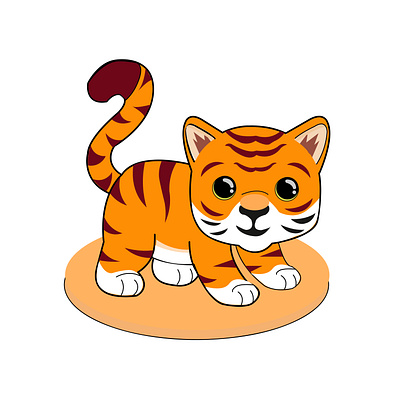 Vector Tiger Cute and Funny children cute funny graphic design logo tiger zoo