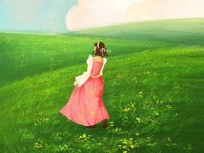 Enjoy the natural scenery graphic design 原创插画 女子 快乐 插画 生活 自然