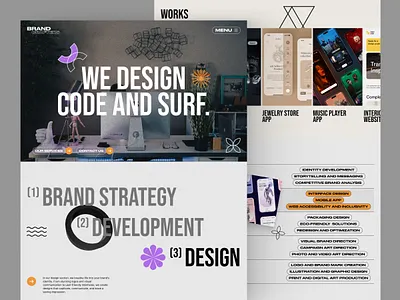 Design Studio Website agency brand branding brutalism case design design studio development landing page platform portfolio screen design strategy studio ui ux web design website