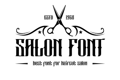 Salon Font alphabetical barber shop barbershop beauty care beauty salon best font classic fonts free haircut old vintage