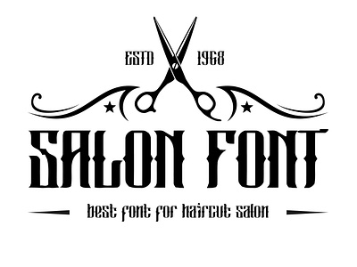 Salon Font alphabetical barber shop barbershop beauty care beauty salon best font classic fonts free haircut old vintage