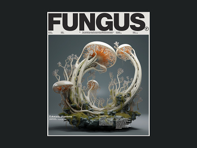 FUNGUS — 1 3d art art direction branding clean concept creative design graphic design layout typography ui