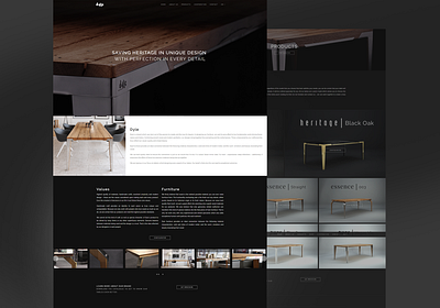 Landing page for furniture brand business page landing page portfolio ui web design