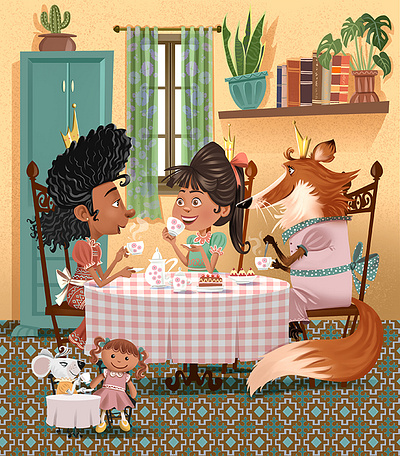 Tea time childrenbook childrenillustration digitalartist digitalillustrator illustration kidsillustration