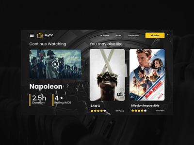 Home of MyTV - Daily UI - 025 app dailyui design movie tv ui ux