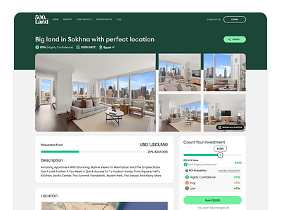 Property Details - Made by Design Beats concept dashboard land product details property ui ux