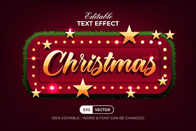 Christmas Text Effect Gold Style | EPS - AI - SVG - PNG christmas design editable effect font gold lettering modern new year png style svg text type typeface typography