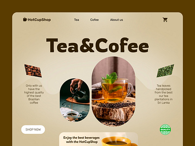 Tea&Cofee project design shop ui ux webdesign