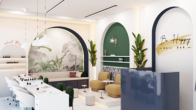 design and 3d render your commercial salon, hair extension 3d clinic design 3d commercial design 3d design 3d modelling 3d renderings 3d salom design design graphics design hair extension illustration
