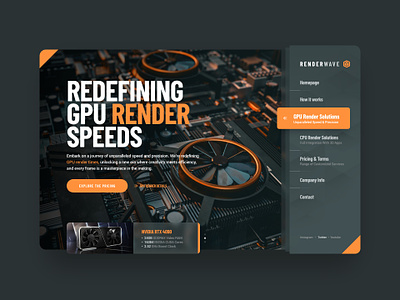 RenderWave 3d cloud cpu design drawingart gpu online render responsive service ui ux web website