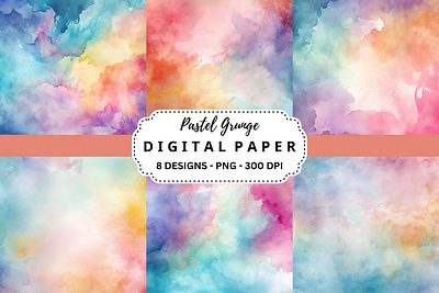 Watercolor Pastel Grunge Background commercial use art