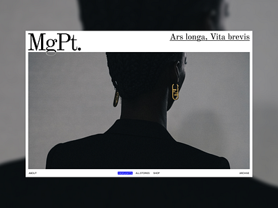 MgPt. — 1/3 concept high end jewelry minimalism ui web web design