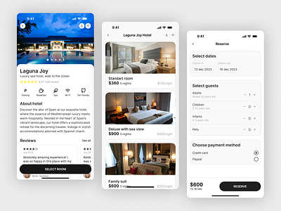 Hotel booking app concept - Light Mode bookingapp design lightmode mobileapp ui ux