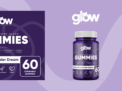 Glow Wellness- Branding and Packaging Design brand identity branding graphic design gummies logo packaging design supplement wellness