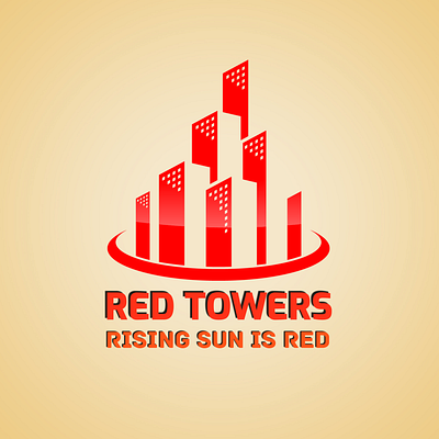 RED TOWERS LOGO DESIGN branding logo business logo graphic design graphic designer logo logo designer logo maker minimalist logo modern logo vector logo