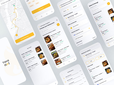 Tavahot Food Ordering App app branding casestudy design ecommerce food graphic design illustration interface logo ordering ui ux