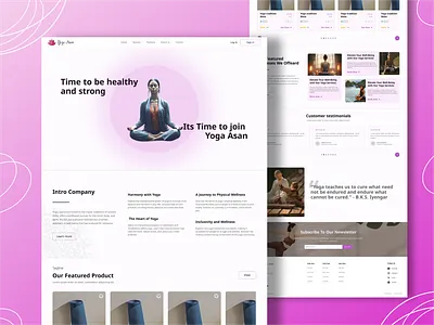 YOGA ASAN figma fitness website responsive design ui uiux design ux web design website yoga