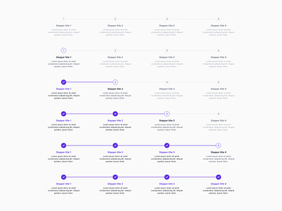 Horizontal Responsive Stepper app concept component daily ui dashboard design system minimal product design responsive step tracker stepper ui ux ui component ui design ui kit