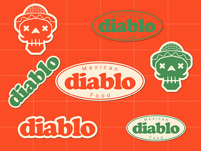 Diablo | Mexican Resturant brand identity branding character design food graphic design illustration logo logo design logotype mexican food tacos typography visual identity