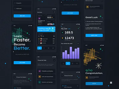 Learning Lab - A New E-Learning Mobile App appdesign branding cards design education graphic design mobile mobileapp product ui ux