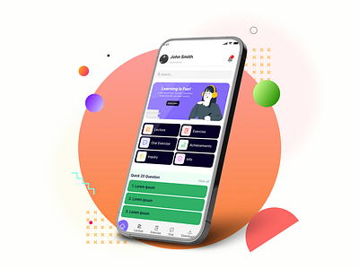 Education App UI Design animation banking app calm app design education app ui education homepage ui educational app illustration logo meditation app salon app ui uiux