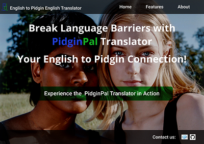 PidginPal Translator creativity graphic design language technology ui ui design user interface ux web development