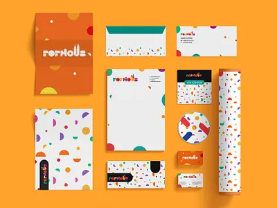 PopHous Branding branding business logo colorful graphic design logo logo deisgn mockup pattern design stationery vector