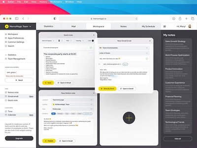 Notes App UI and UX Dashboard / Web App SaaS Interface Design app app design browser dashboard ui extension interface interface design note taker notes notion productivity tool saas safari tool ui ux web web app web application website