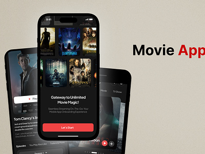 Movie app app design modern movie movie app movie application netflix watch movie