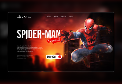 Spider man concept branding design illustration landing ui web
