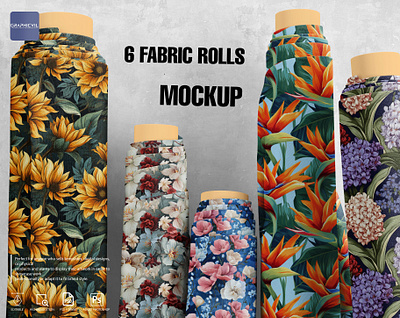 Fabric Rolls Mockup Fabric mockup, Fabric mock up Fabric pattern linen display mock up