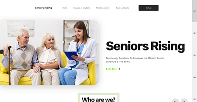 Seniors Rising Website care cocept design seniorcitizen services ui ux website