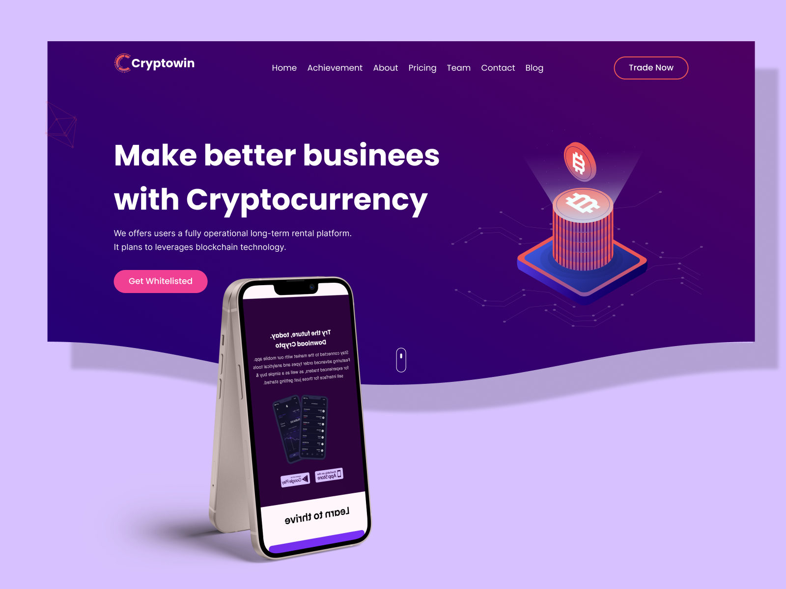 Crypto Currency landing page design crypto crypto currency currency design figma landing page ui ui ux ux wepage