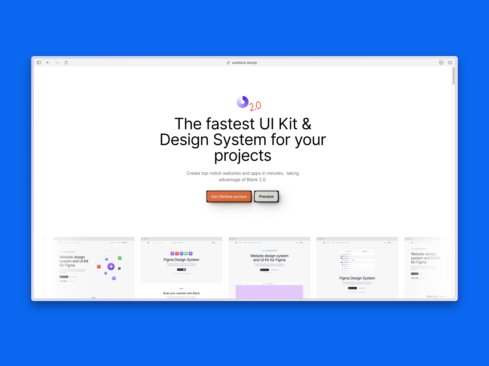 Blank 2.0 components craftwork design design system figma landing ui ui kit web website