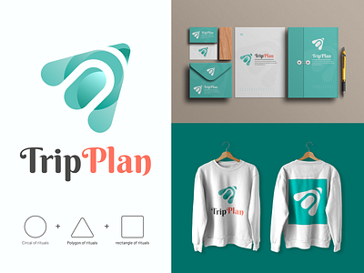 TripPlan - Logo design brand brand guideline branding guideline landing page brand ui logo logo branding logo design logo ui trip plan logo ui