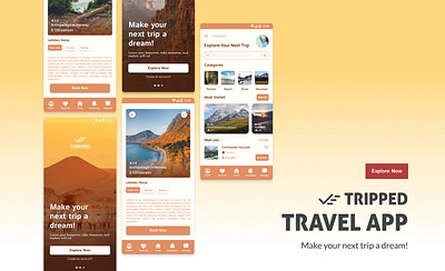 Travel App Concept figma ui