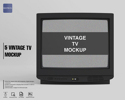 TC21S10R Old Tv Mockup tv, tv mockup, old tv mockup, vintage tv screen mockup