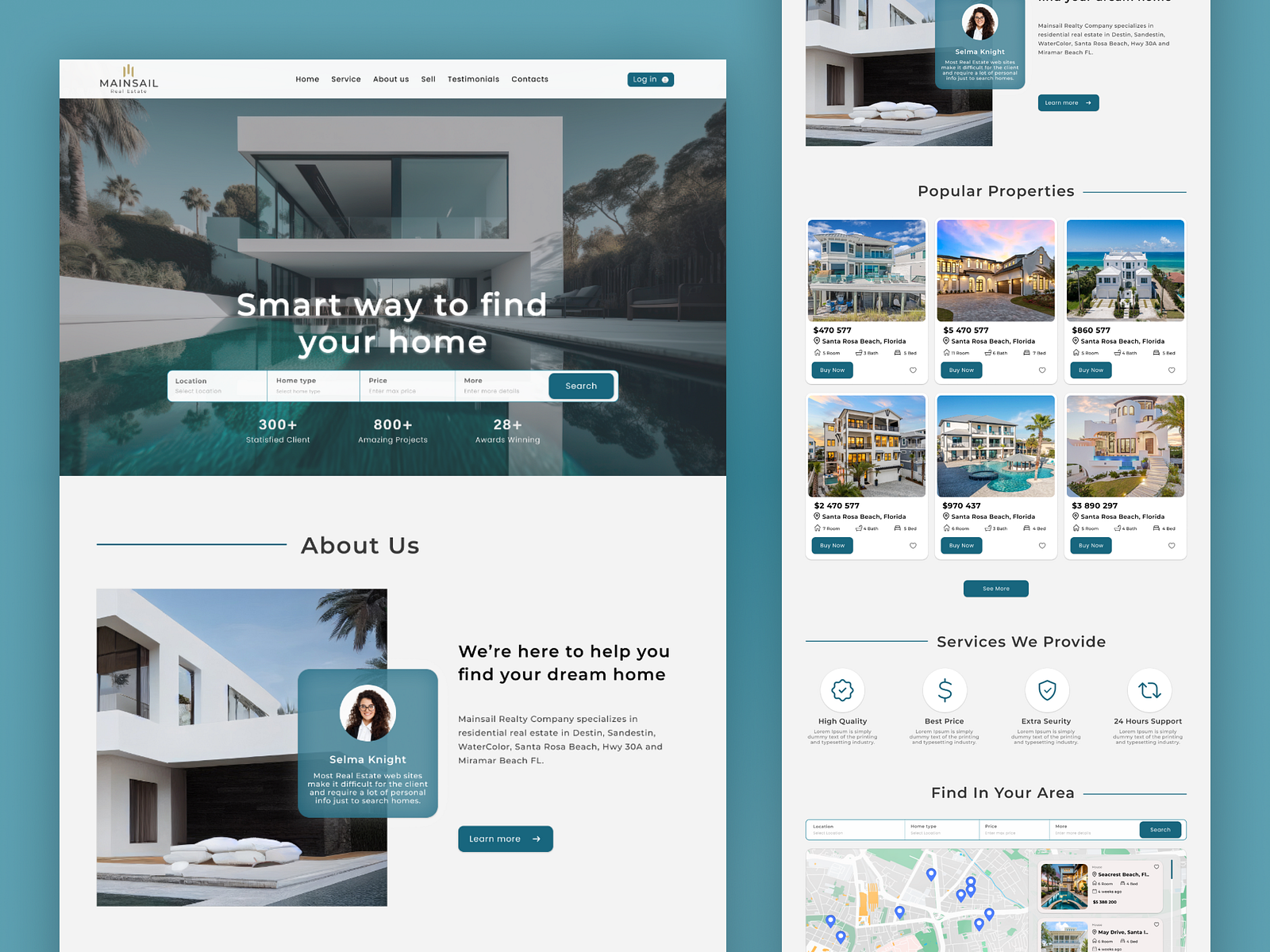 Real Estate Website Design by Yuliia Tarabarova on Dribbble