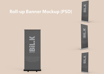 Roll-Up Banner Mockup (PSD) banner mockup download mock up download mockup mockup mockups psd psd mockup