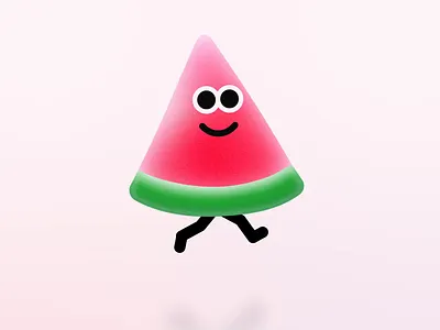 Happy Watermelon 🍉 animation cute motion design motiondesign motiongraphics