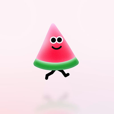 Happy Watermelon 🍉 animation cute motion design motiondesign motiongraphics