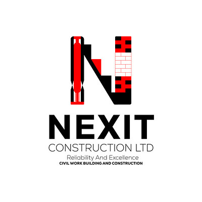 NEXIT Construction Ltd Civil Work, Building and Construction civil work logo logo design nexit construction ltd.