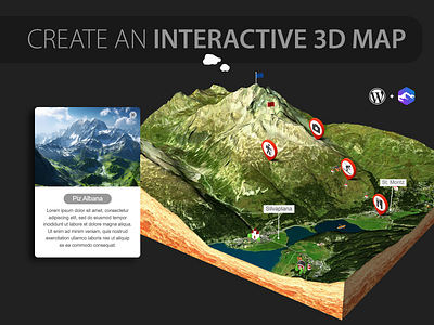 Create Interactive 3D Maps for WordPress Websites 3d map 3d map generator icons map plugin travel blogger webdesign wordpress